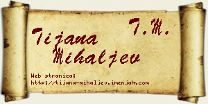 Tijana Mihaljev vizit kartica
